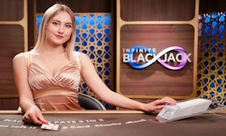 Infinite Blackjack live table on Mzansibet