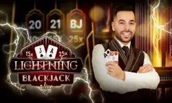 Lightning Blackjack live table on Mzansibet